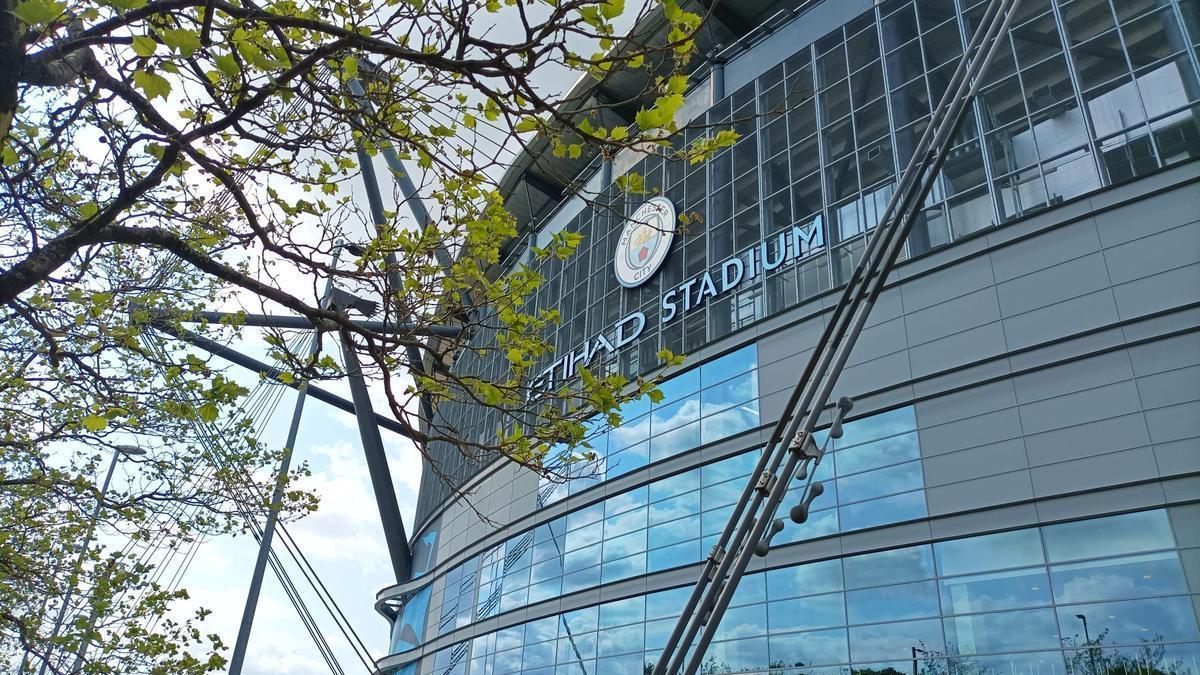 Imagen exterior del estadio Etihad, del Manchester City.