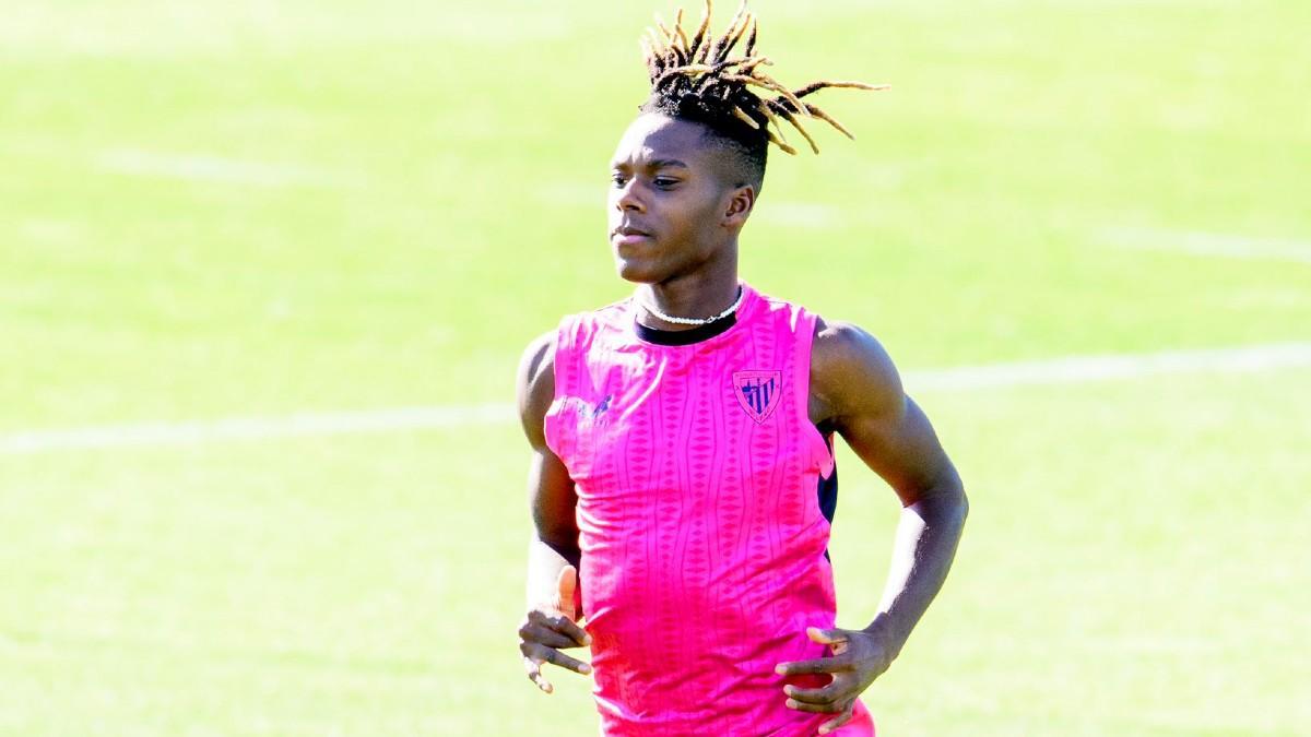 Nico Williams volvió a entrenar con el Athletic Club tras su lesión