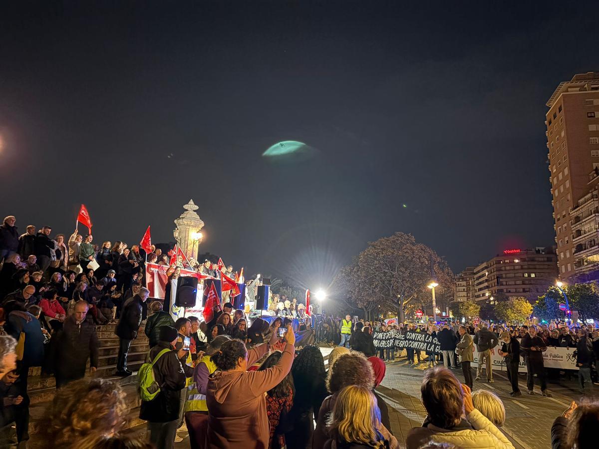 Manifestación del 'No a la guerra' en València.