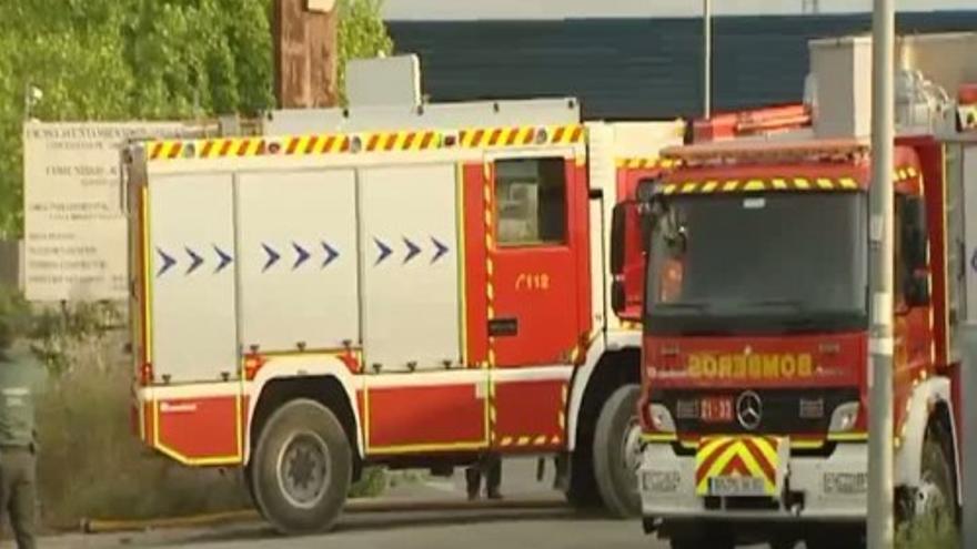 Incendio en una fábrica de productos químicos en Madrid