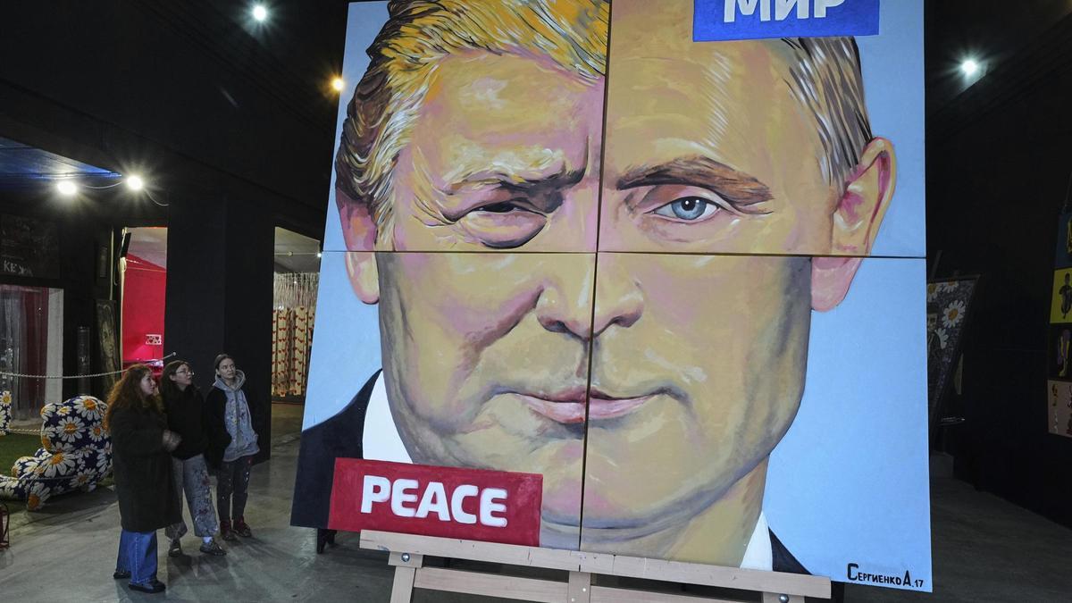 Un combo con las caras de Trump y Putin.
