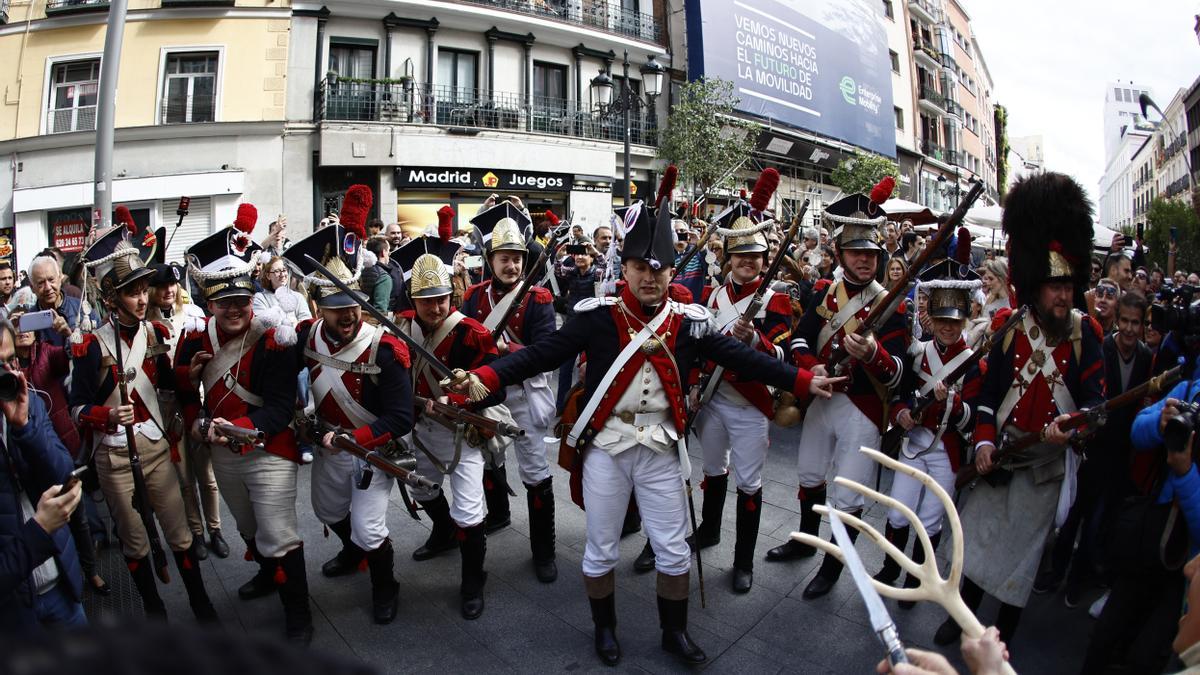 Recreación de la batalla del Dos de Mayo en Madrid
