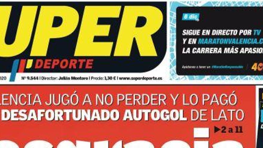 Esta es la portada de SUPER de este domingo