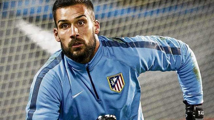 El portero mallorquín Miquel Àngel Moyá en un entrenamiento.