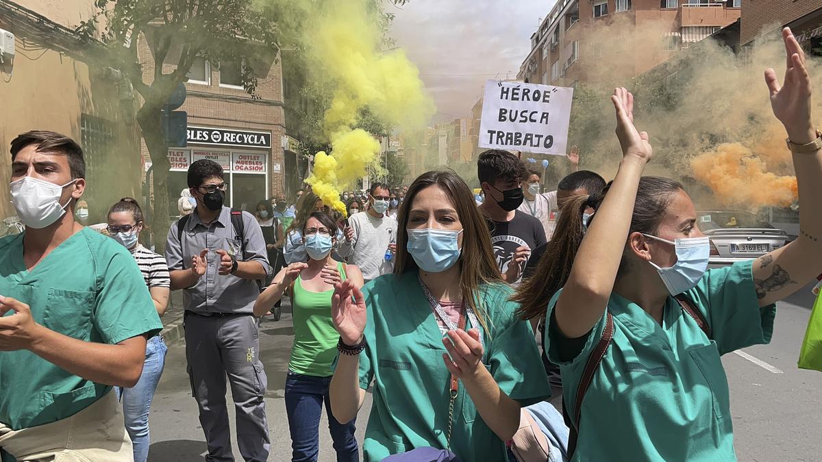 Manifestación de enfermeros en Alicante