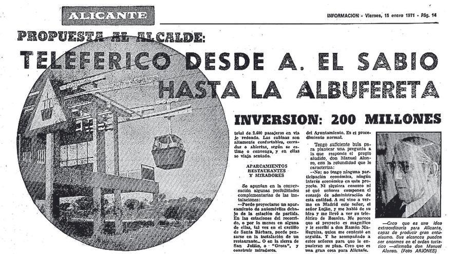 A la Albufereta en teleférico