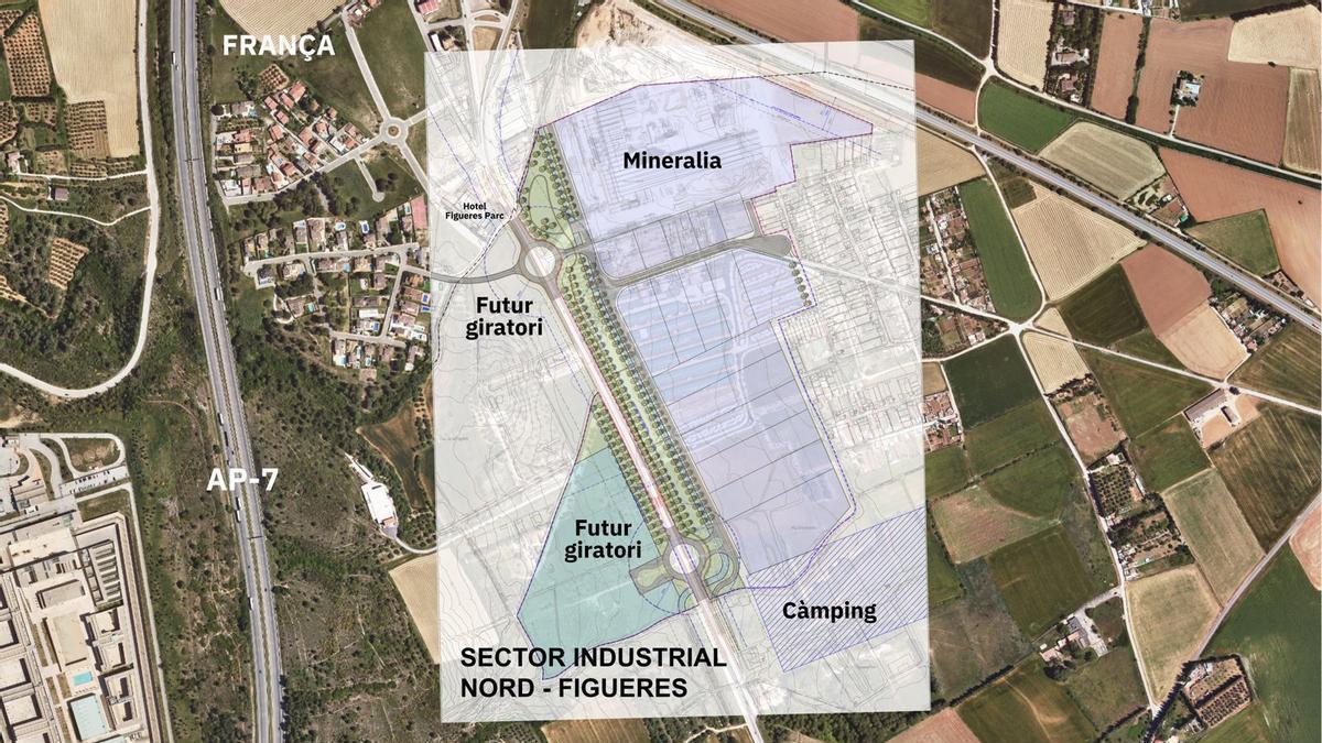 Plànol del sector urbanístic afectat al nord de la ciutat