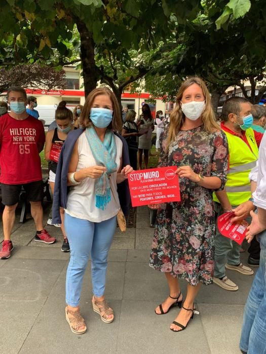 Movilización contra las peatonalización en Gijón