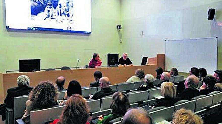 Un moment de la presentació de la beca.