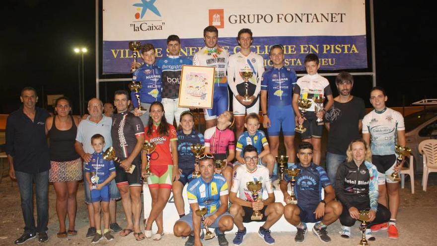 Podio definitivo de la challenge de pista del &#039;Trofeu Vila de Sineu-Consell de Mallorca&#039;.