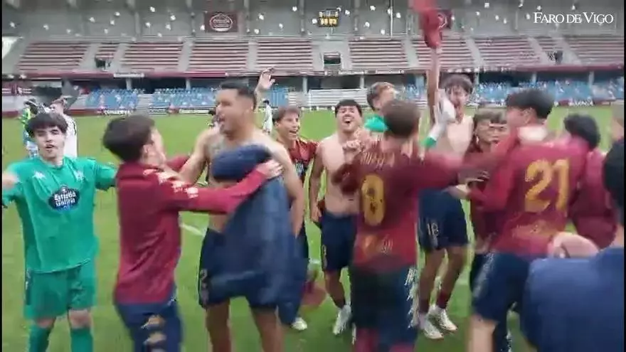 El Pontevedra B logra el título de liga y el ascenso a Tercera Federación