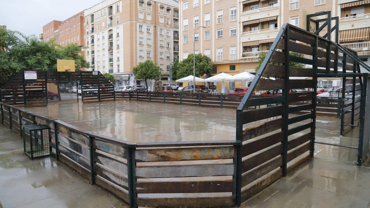 Pistas multideportivas en el barrio de Vistalegre.