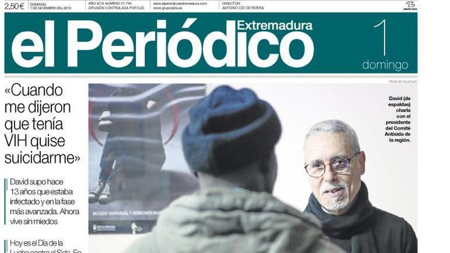 Esta es la portada de EL PERIÓDICO EXTREMADURA correspondiente al día 1 de diciembre del 2019