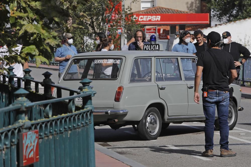 Rodatge a Girona de la pel·lícula «Las leyes de la frontera»