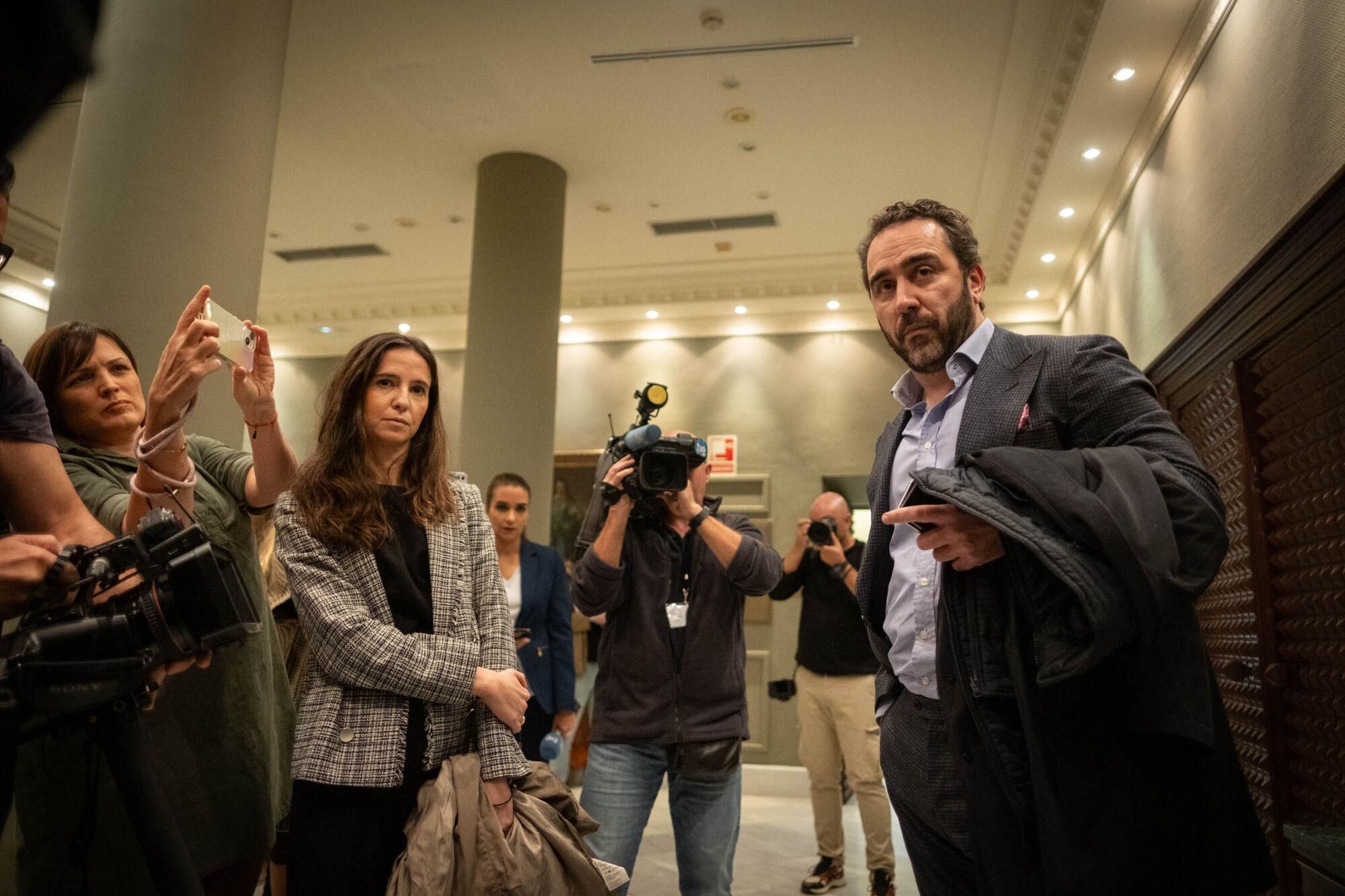 Aldama acude a la comisión de investigación del 'caso Mascarillas' en el Parlamento de Canarias