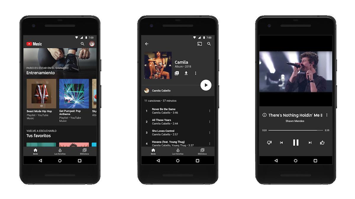 La aplicación Youtube Music.