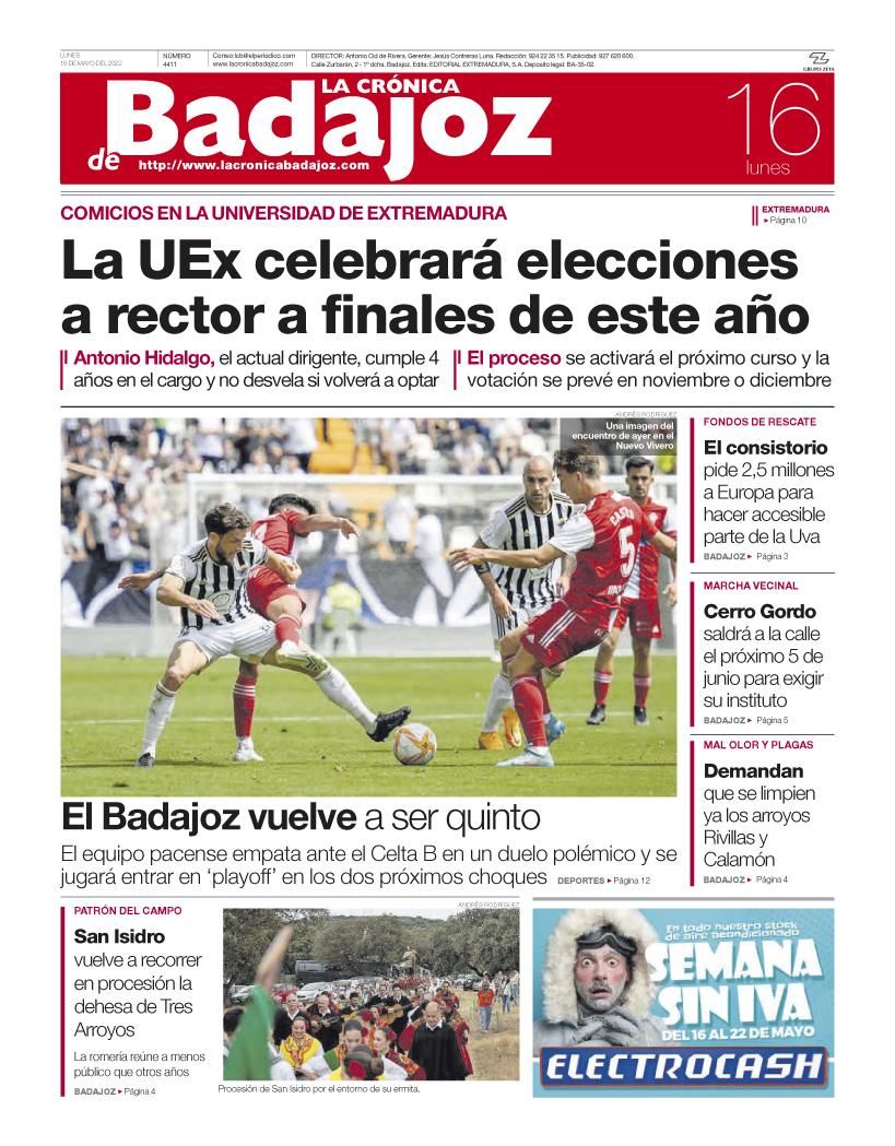 Consulta la portada correspondiente al día 16 de mayo del 2022