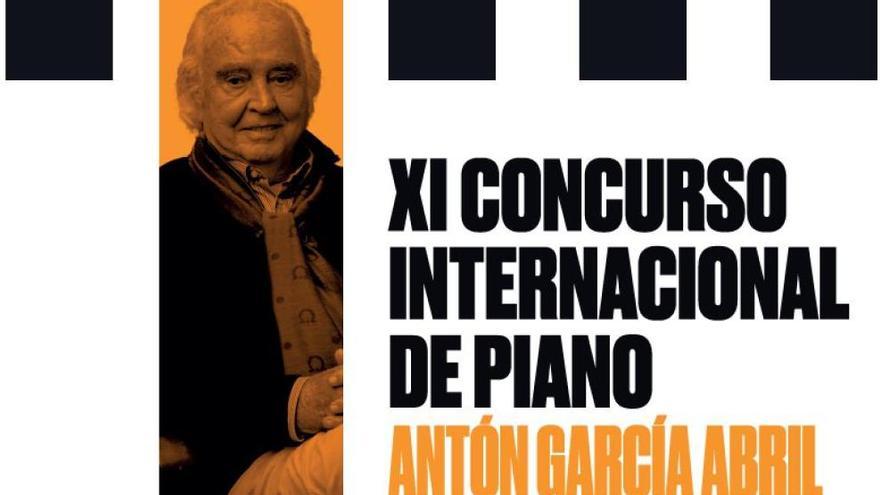 Cartel promocional de la XI edición del concurso de piano Antón García Abril.