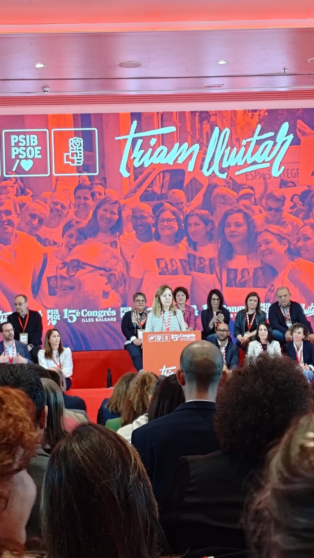 Isabel Miralles, en un acto del PSOE de Palma.