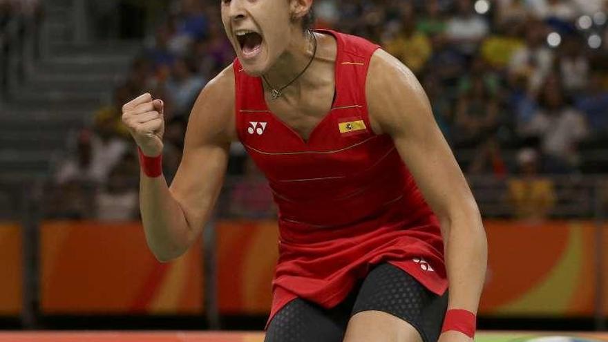 Carolina durante su competición en los Juegos Olímpicos de Río.