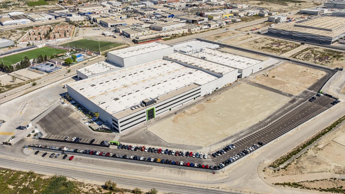 Vista aérea de la nueva planta de Eversia, en Lorquí.