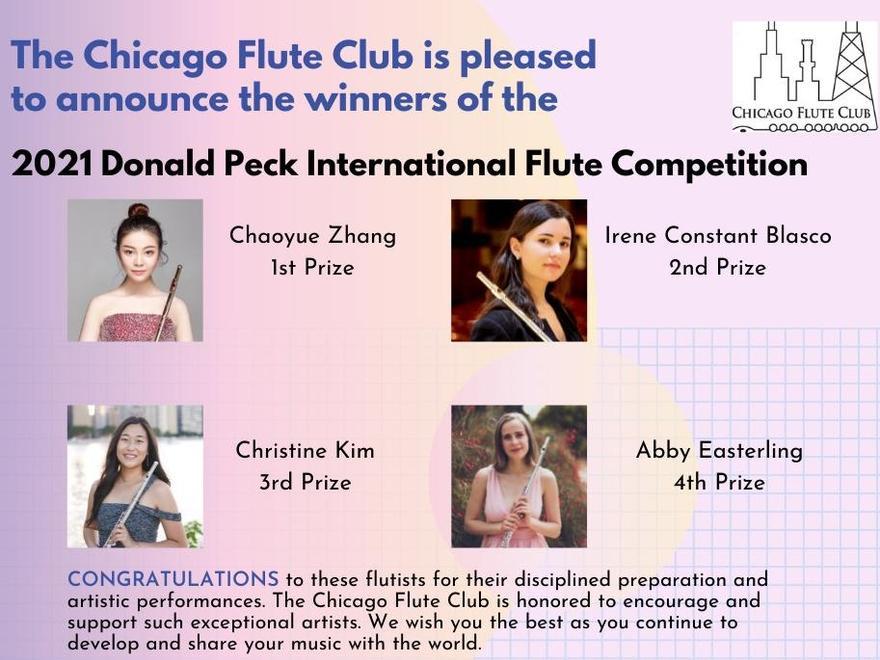 El Chicago Flute Club ha hecho público el veredicto del jurado este fin de semana.