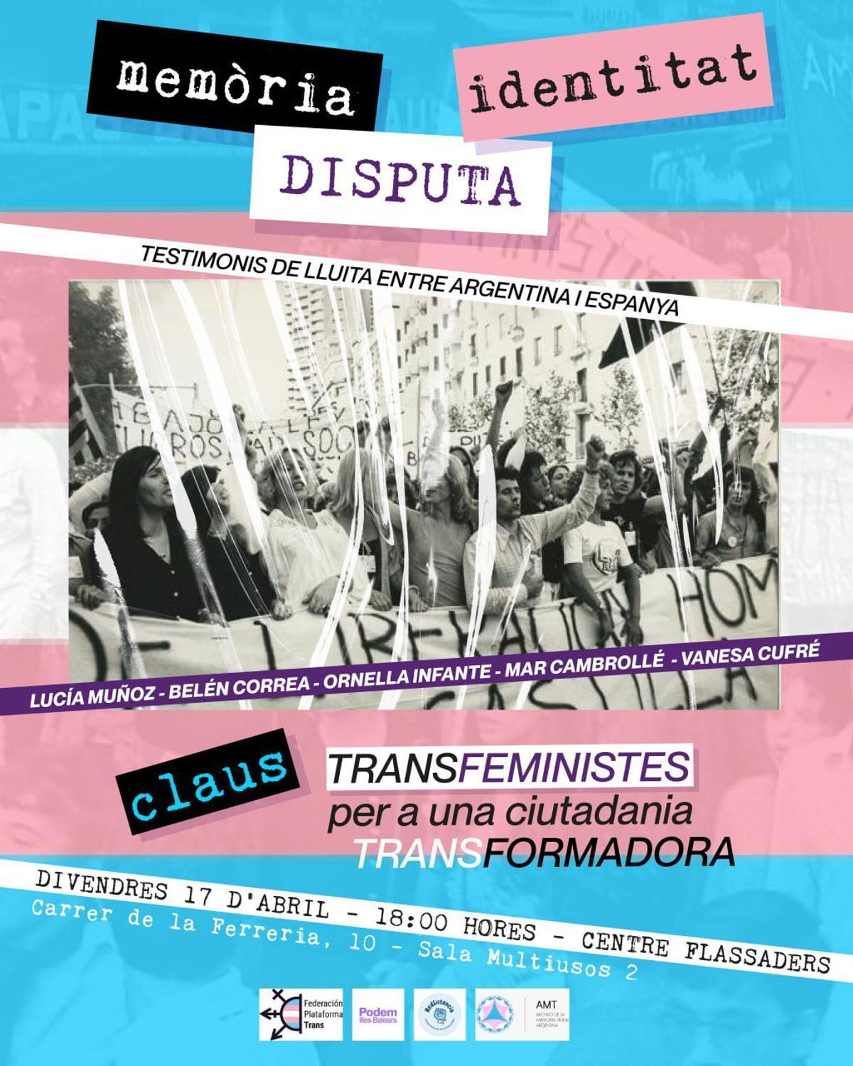 Cartel del encuentro organizado por Podem Palma el 17 de abril.