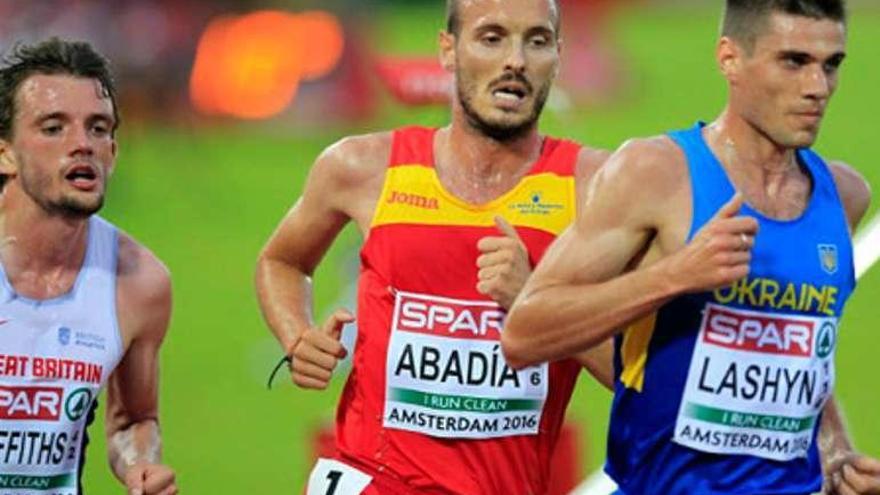 Toni Abadía, durante la carrera.