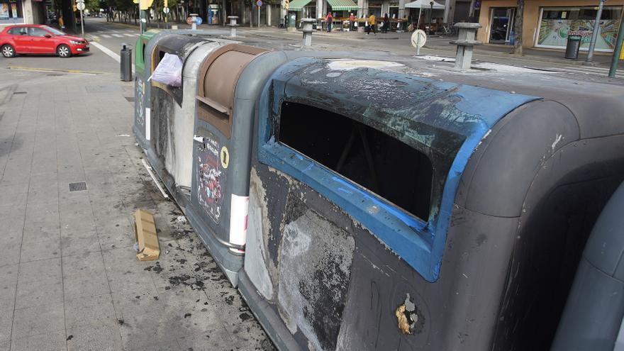 Detenen un sospitòs de cremar contenidors a Girona