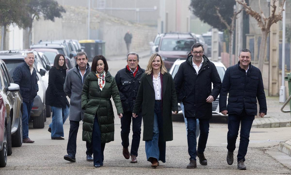 Pilar Alegría, el día que presentó su candidatura en La Zaida.