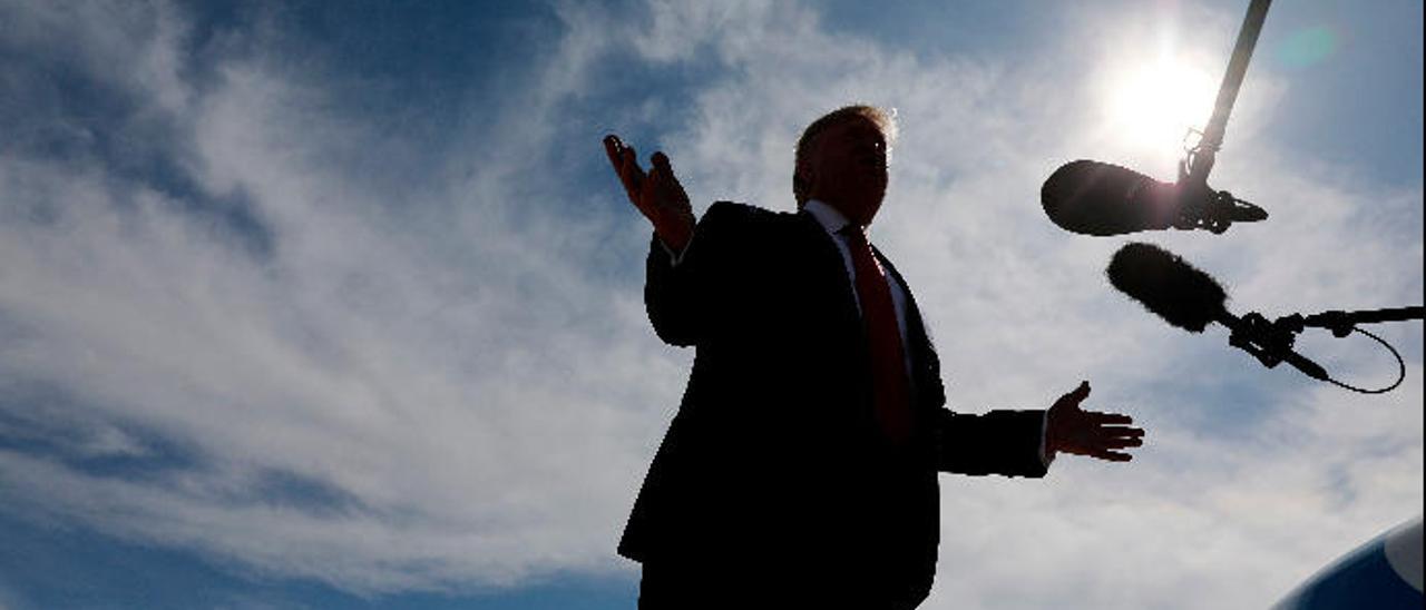 El presidente de Estados Unidos, Donald Trump, durante una comparecencia pública.