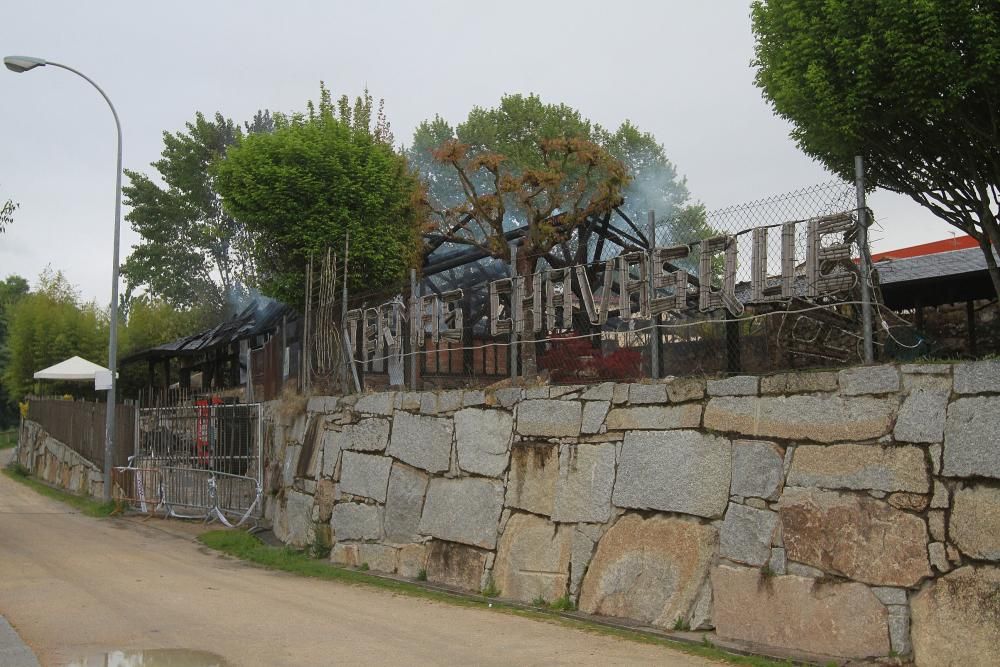 Incendio en las termas de A Chavasqueira