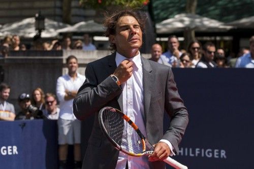 Nadal, de 'strip-tenis' en pleno dentro de Nueva York