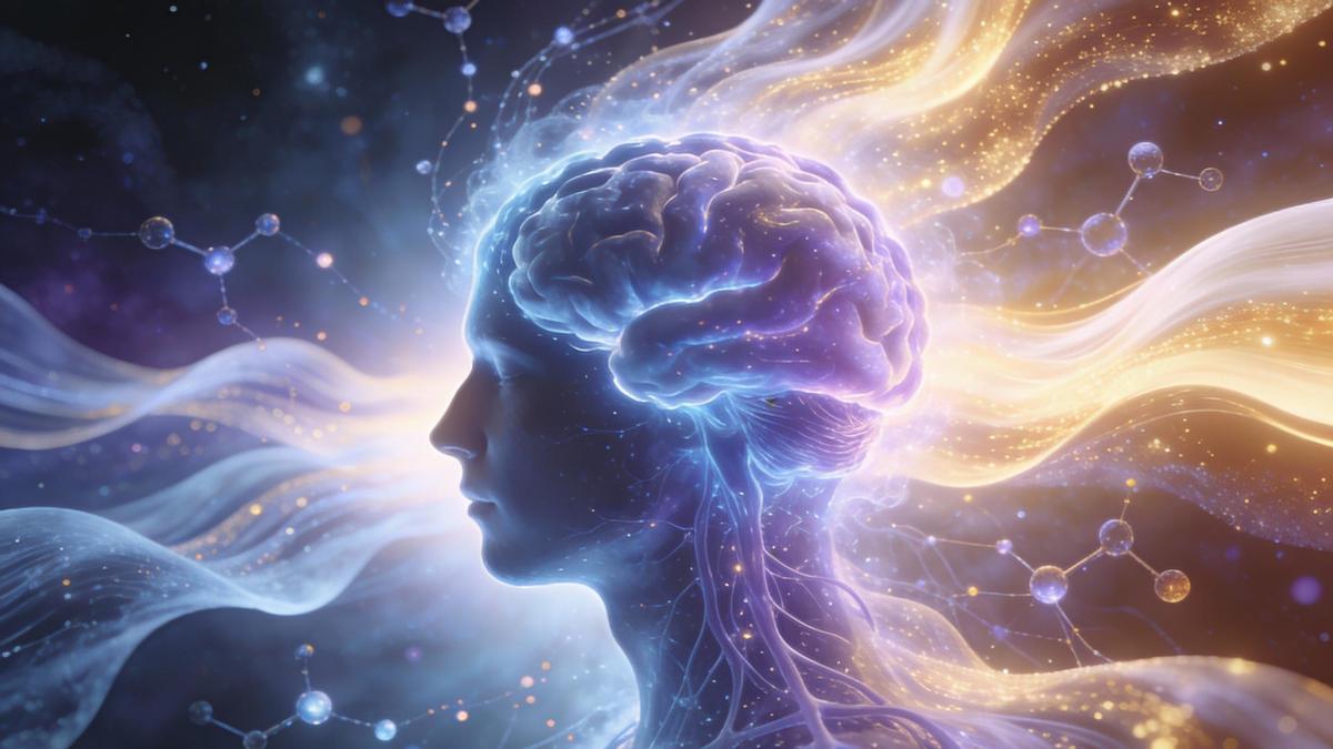 Visualización de la actividad neuronal durante los últimos momentos de vida, cuando el cerebro libera una cascada de neurotransmisores que generan sensaciones de paz y recuerdos intensos.