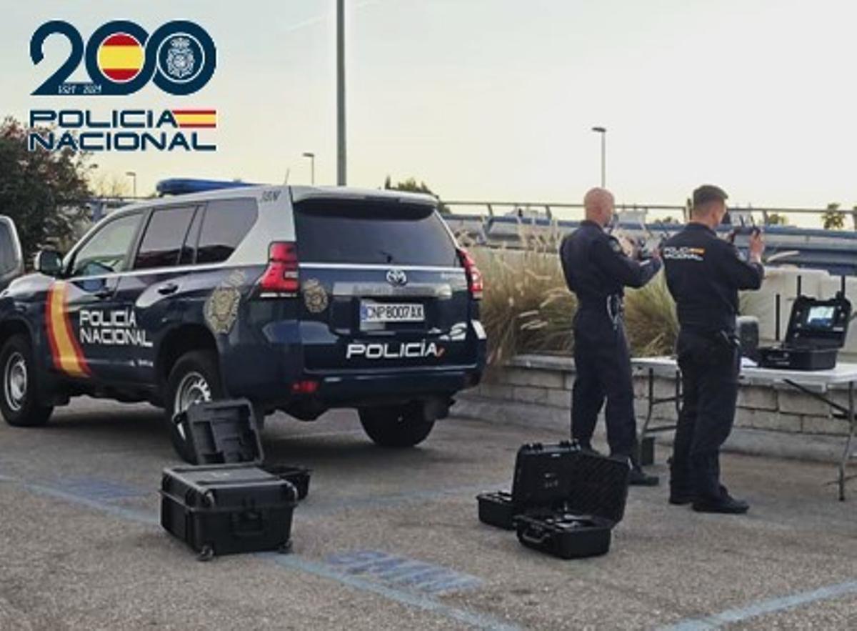 Policía Nacional con drones