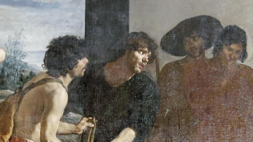 Los reyes Juan Carlos y Sofía posan junto al cuadro "La túnica de José" de Velázquez