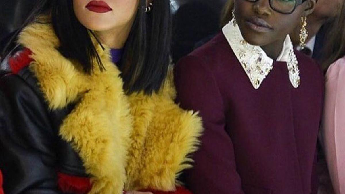 Rihanna y Lupita Nyong'o en la Semana de la Moda de París 2014