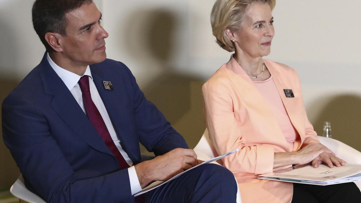 Pedro Sánchez y Ursula von der Leyen