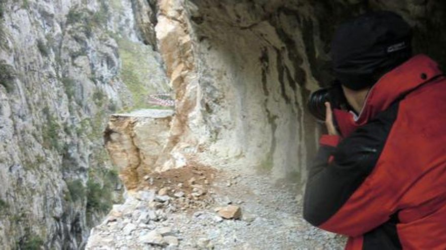 El argayo de la Senda del Cares, en Culiembro.