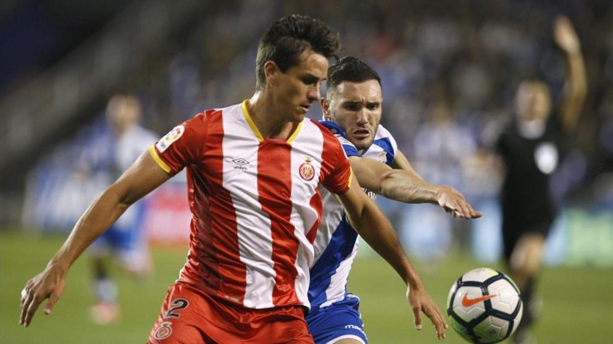 Espinosa en un partido con el Girona