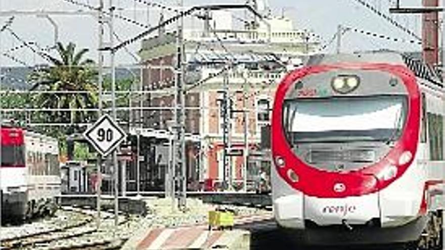 Imatge d&#039;axiu de l&#039;estació de rodalies de Blanes.