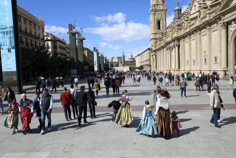 La basílica del Pilar recibe a los zaragozanos con aforo reducido y medidas de seguridad