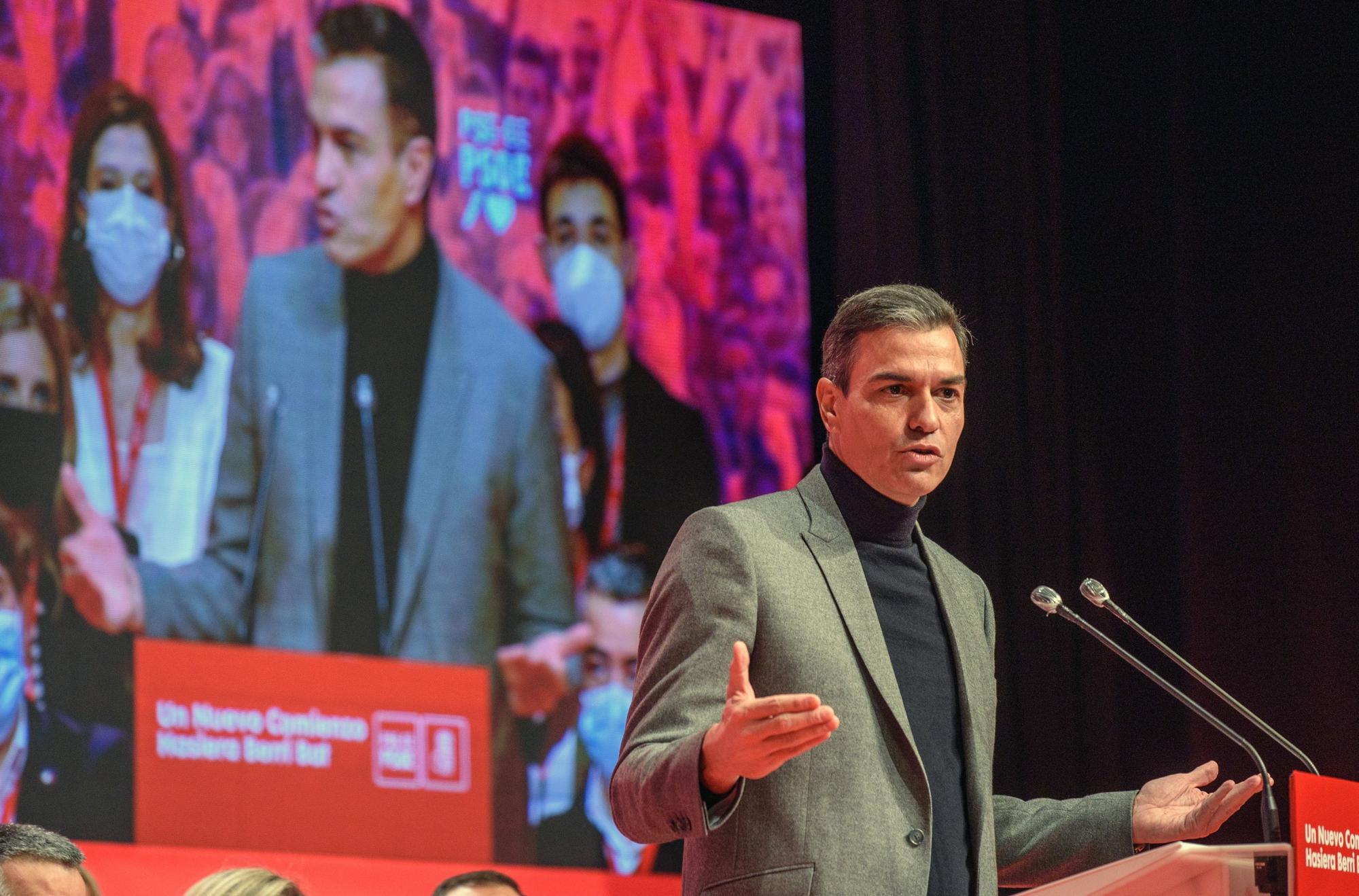 Sánchez en el congreso de los socialistas vascos