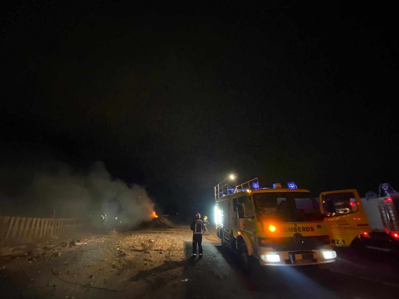 Noche incendiaria en Agüimes