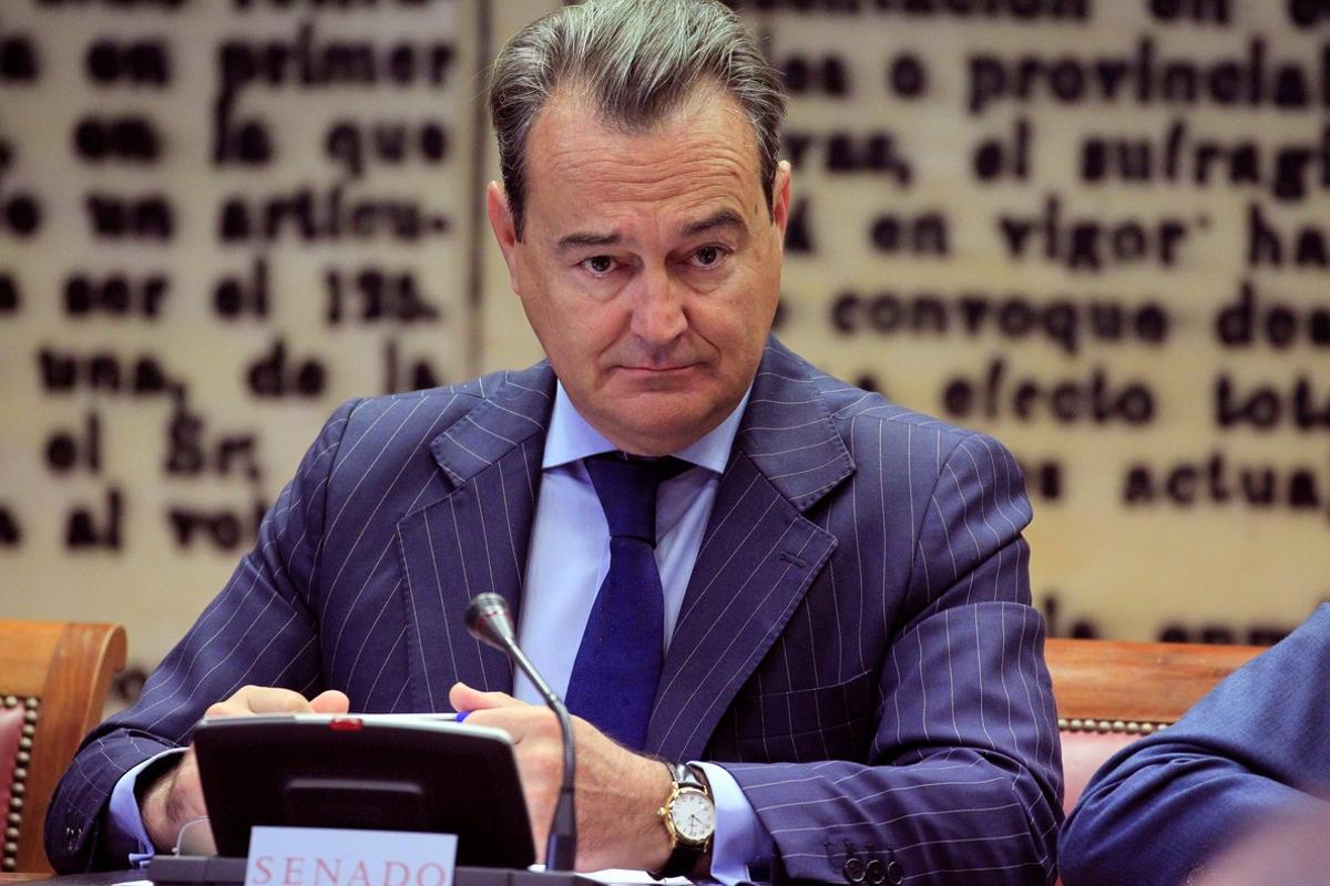 GRAF2173  MADRID  ESPANA   20 11 2017 - El secretario de Estado de Defensa  Agustin Conde  durabte su comparecencia ante la Comision de Defensa del Senado  para informar de la disolucion de la empresa publica DEFEX y para explicar la reorganizacion de las unidades del Ejercito de Tierra  EFE Victor Lerena