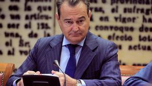 GRAF2173  MADRID  ESPANA   20 11 2017 - El secretario de Estado de Defensa  Agustin Conde  durabte su comparecencia ante la Comision de Defensa del Senado  para informar de la disolucion de la empresa publica DEFEX y para explicar la reorganizacion de las unidades del Ejercito de Tierra  EFE Victor Lerena