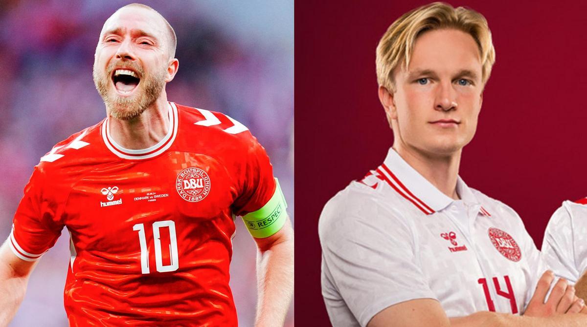 Comprar camiseta local y visitante de la selección de Dinamarca para la Eurocopa 2024.