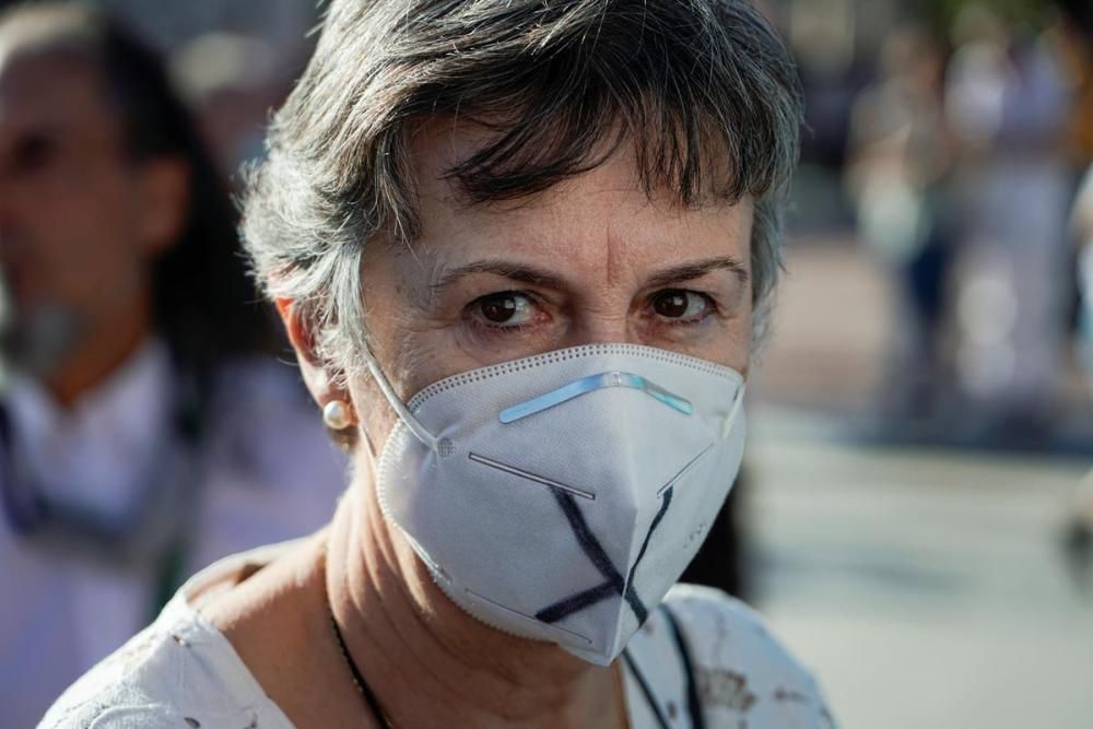 Concentració a Madrid contra les mascaretes