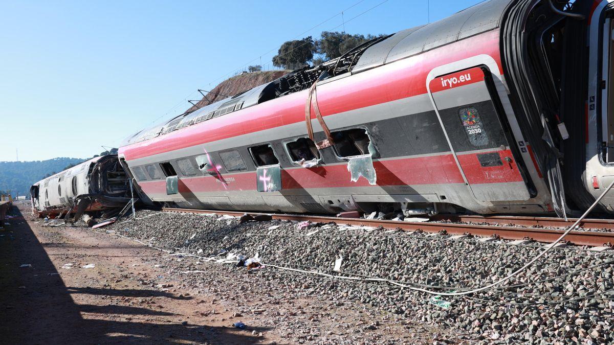 Vagos del tren Iryo, uno de los afectados por el accidente en Adamuz
