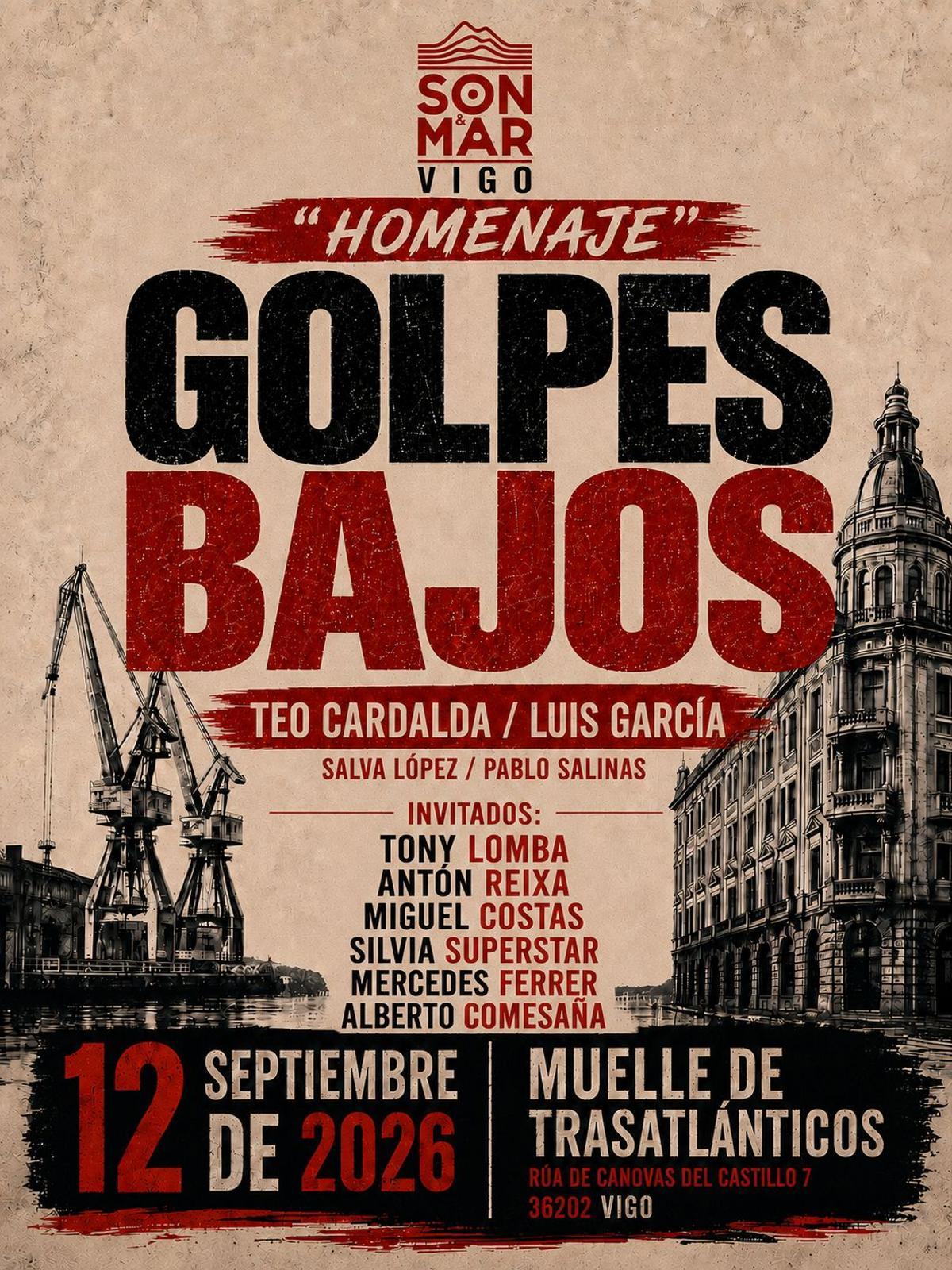 Cartel del "Homenaje" a Golpes Bajos